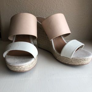 DV WEDGE HEELS PINK WHITE 8.5